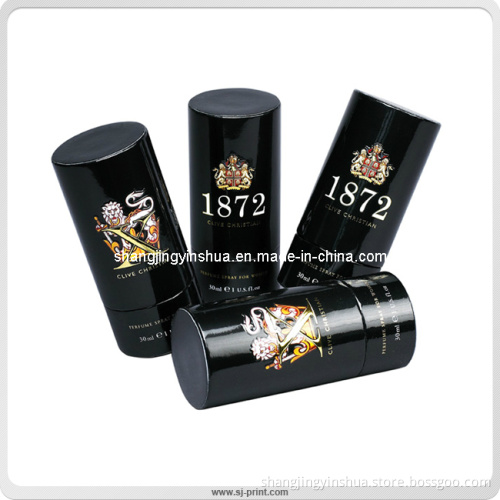 Black Clean Round Cardboard Tube Gift Box